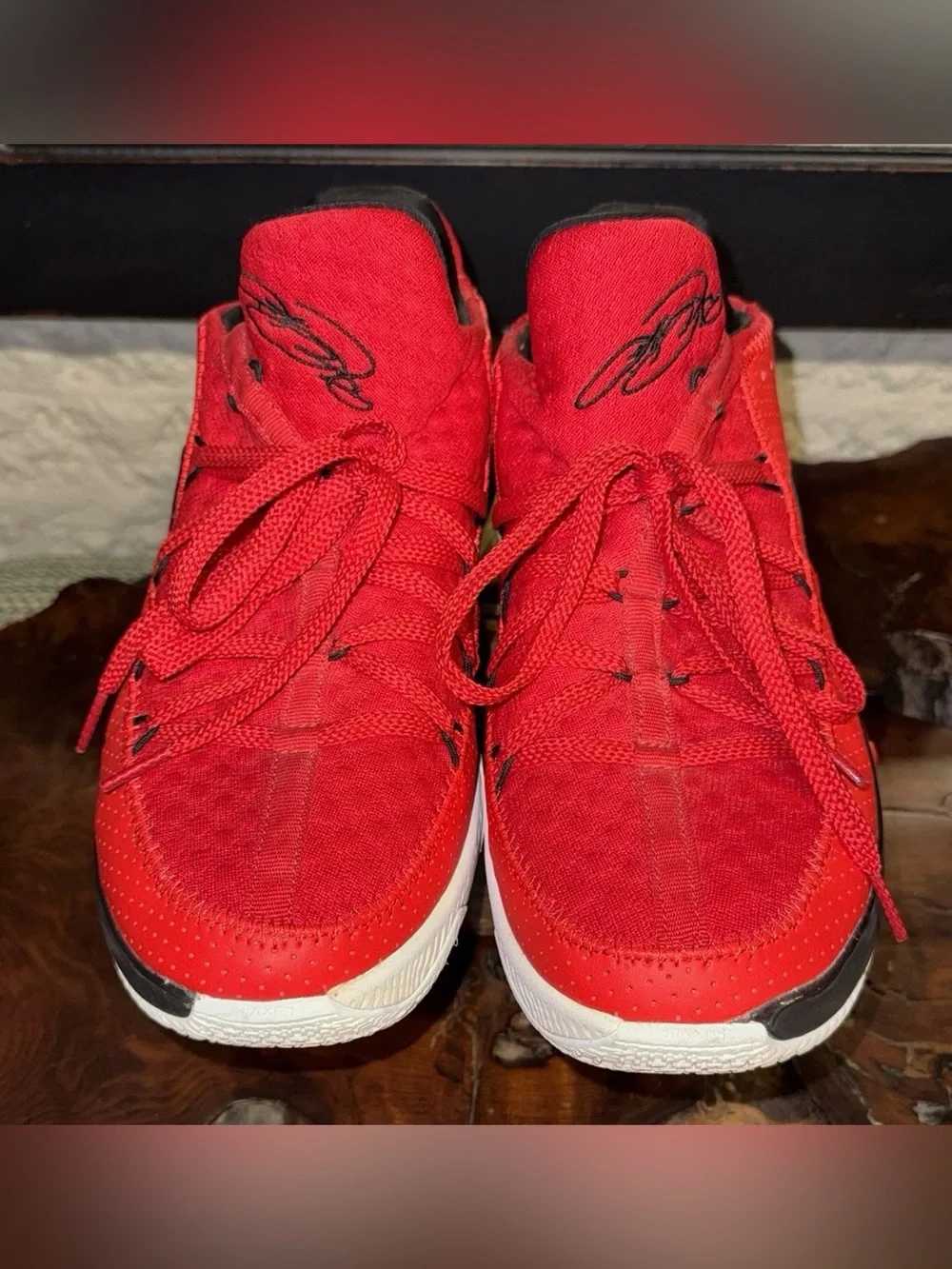 Nike LeBron 17 Low Red Black Air Max Shoes Mens 12